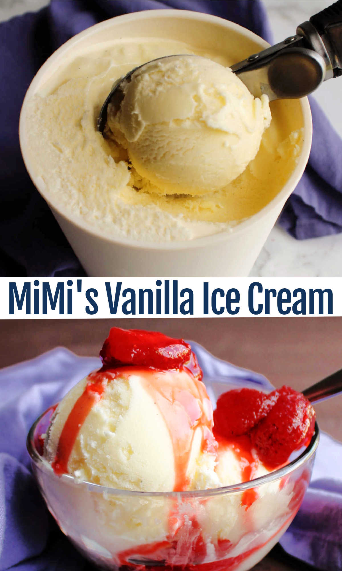 Rich, smooth creamy homemade vanilla ice cream is a perfect treat. It stands on its own as a great dessert and makes almost any pie, cake, cobbler, or crunch better. This recipe from MiMi is our favorite.