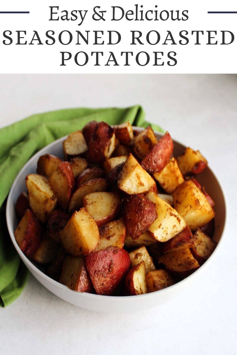 These seasoned roasted potatoes may just become your new favorite side dish. They are really simple to make and have the perfect mix of seasonings. Each bit of potato has a slightly crisp exterior with a soft interior for a combination that is hard to beat.