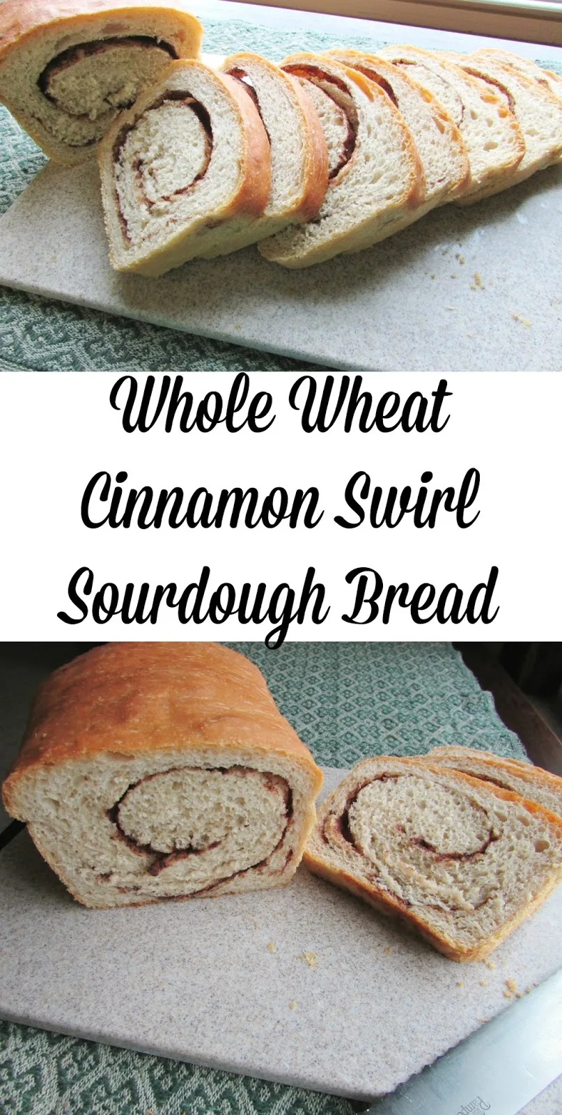 Soft sourdough sandwich bread with a cinnamon sugar swirl. This bread is perfect for toasting or making into French toast.