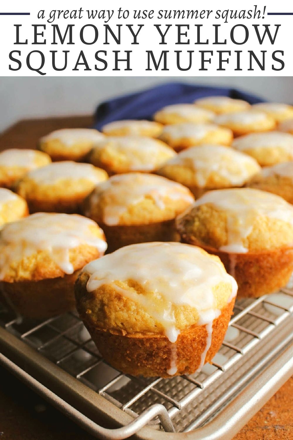 These summery muffins are loaded with yellow squash and lemon goodness. They are a perfect way to turn some of summer's bounty into a delicious breakfast.