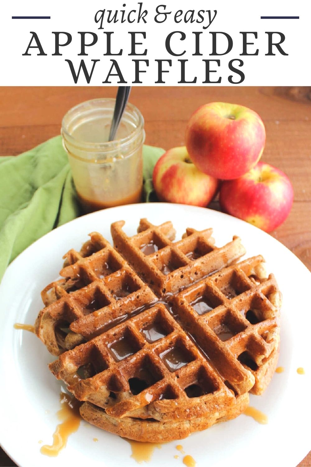 Apple cider waffles are flavorful and delicious. You can enjoy them with sweet or savory toppings. Use them as a base for pulled pork or drizzle them with syrup or caramel.