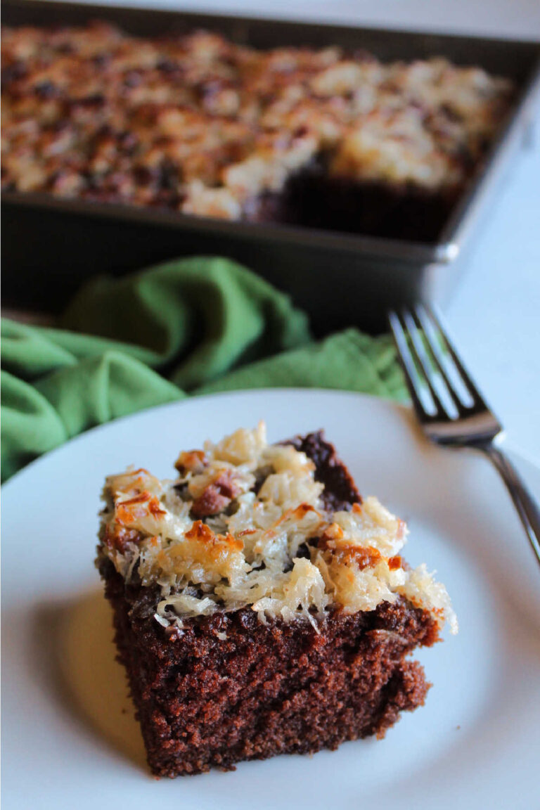 German Chocolate Cake with Broiled Coconut Frosting Cooking With Carlee