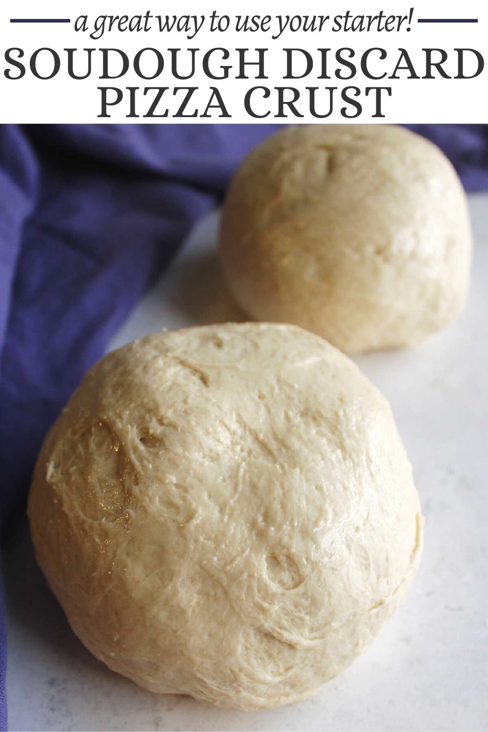 Turn sourdough discard into a delicious pizza crust! It is a great way to use your starter in a quick and easy recipe.