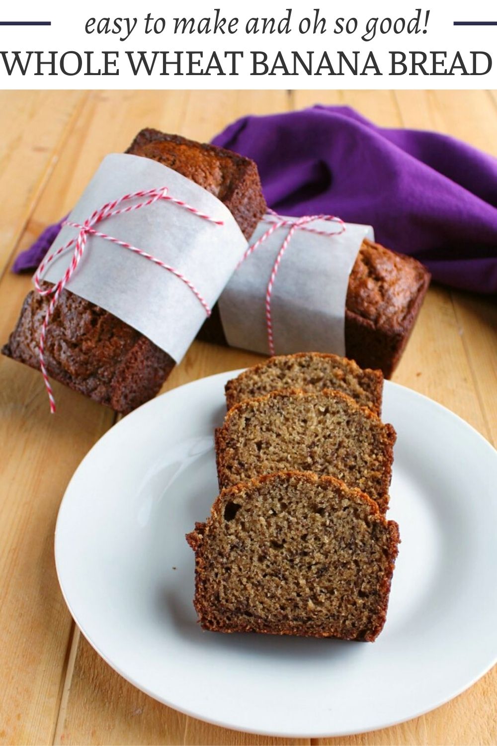 Whip up some delicious loaves of whole wheat banana bread flavored with brown sugar and the goodness of whole grains. This combination could quickly become your new favorite!