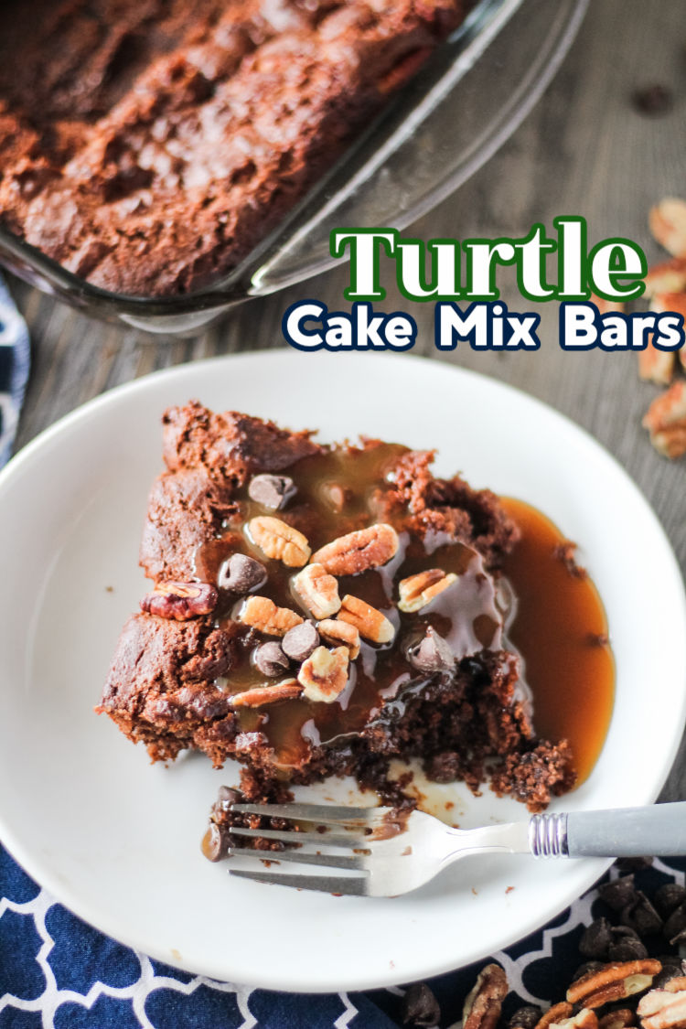 Start with a chocolate cake mix and just a handful of ingredients and whip up these gooey chewy turtle bars in no time.