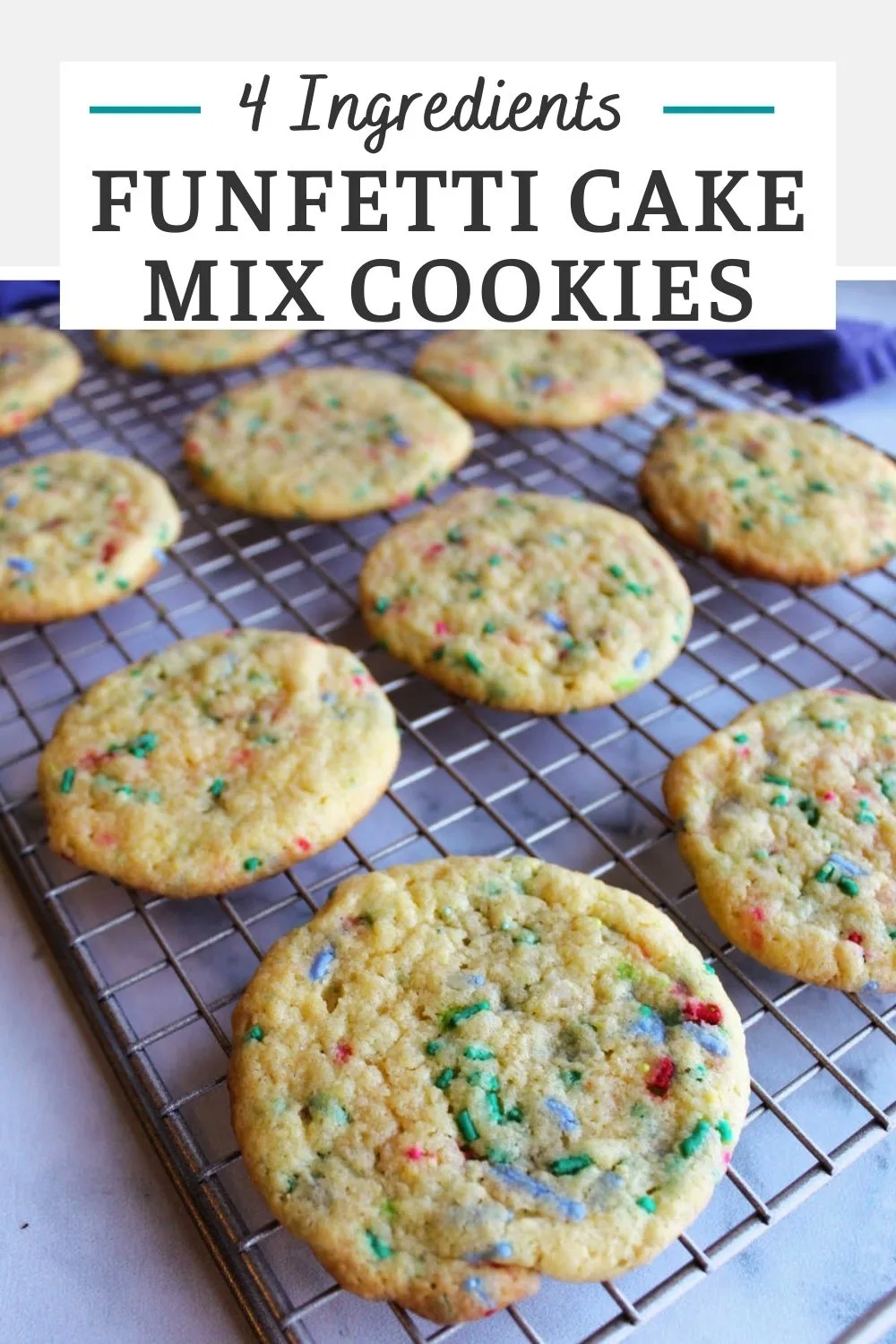 It only takes 3 or 4 of ingredients to make the soft and delicious funfetti cake mix cookies. Start with a box of cake mix and you'll have a sweet treat in just a matter of minutes!