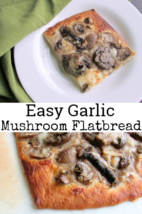 Quick and easy, this flatbread will certainly find it’s way into your heart! Full of mushrooms, garlic and Parmesan cheese on a buttery crust for that perfect flavor combination.