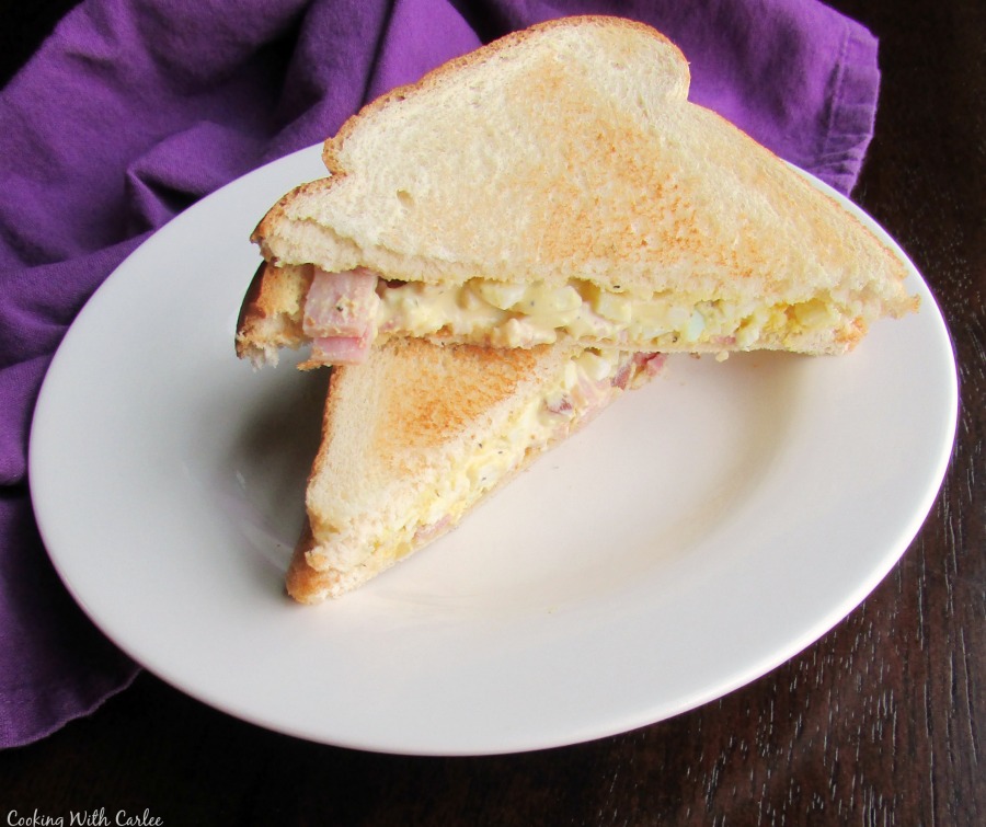 Ham and egg salad sandwich.