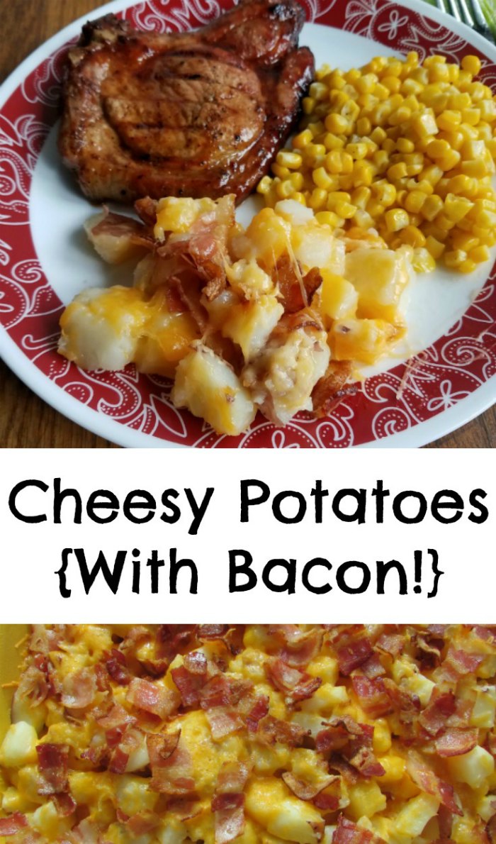 Loaded with cheese and bacon, these potatoes are going to disappear before you even know what happened! Great for BBQs, potlucks or family dinners!