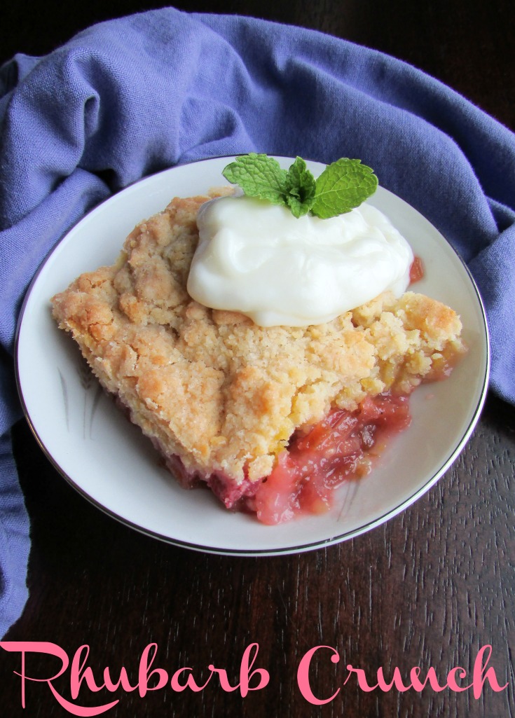 This is one of my husband's favorite desserts. A layer of rhubarb is covered in a sweet buttery crust for the perfect sweet tart treat.