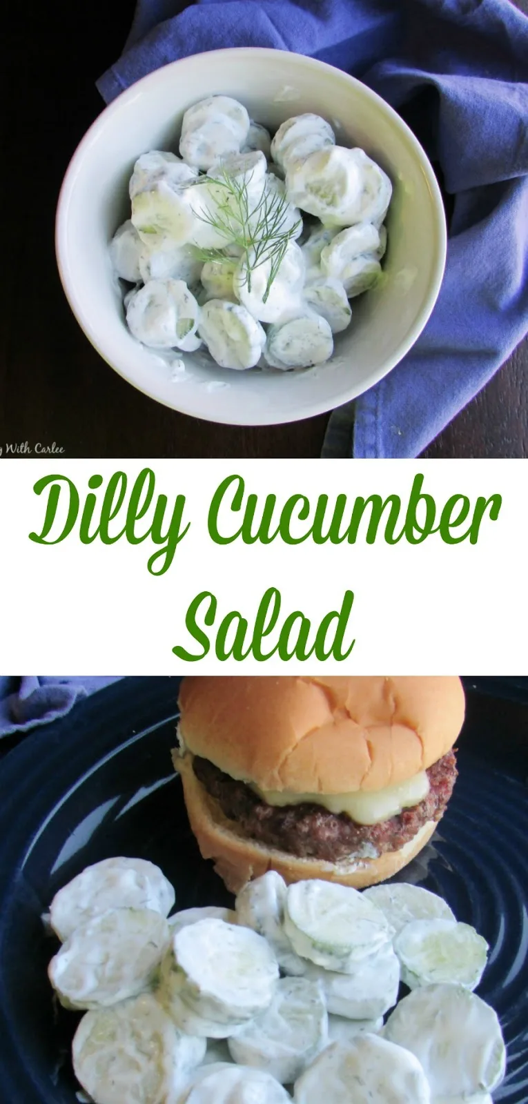 Fresh cucumbers are dressed in up in simple creamy dill sauce for a favorite refreshing summer side dish!