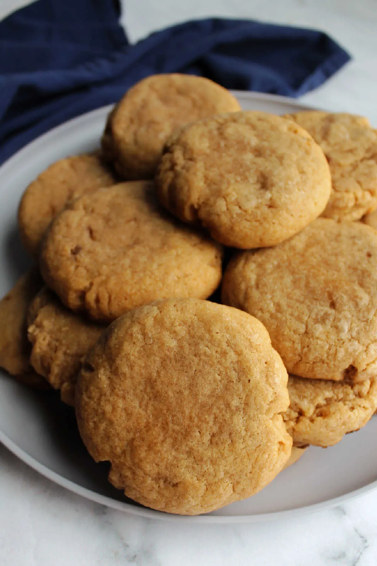 Plate of thick maple cinnamon cookies.