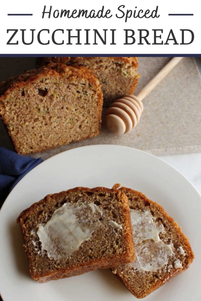 This zucchini bread has the perfect balance of sweet and spice and a great crumb. It is easy to make and a great way to use up the summer harvest. Freeze some zucchini to bake bread this winter!