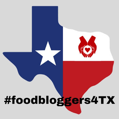 shape of the state of Texas saying food bloggers for Texas