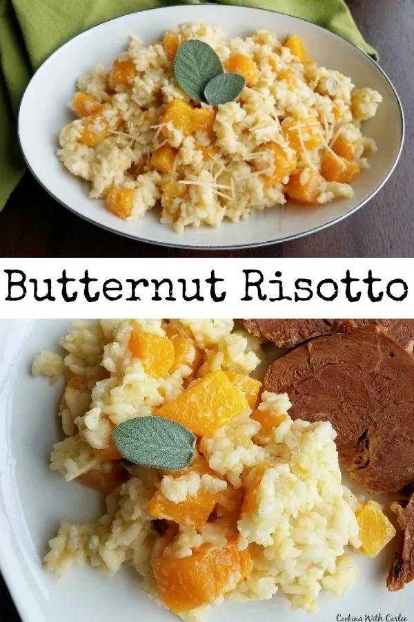 This butternut risotto is the perfect fall comfort food. It is fancy enough for a dinner party but is all the creamy, comforting goodness you want it to be.