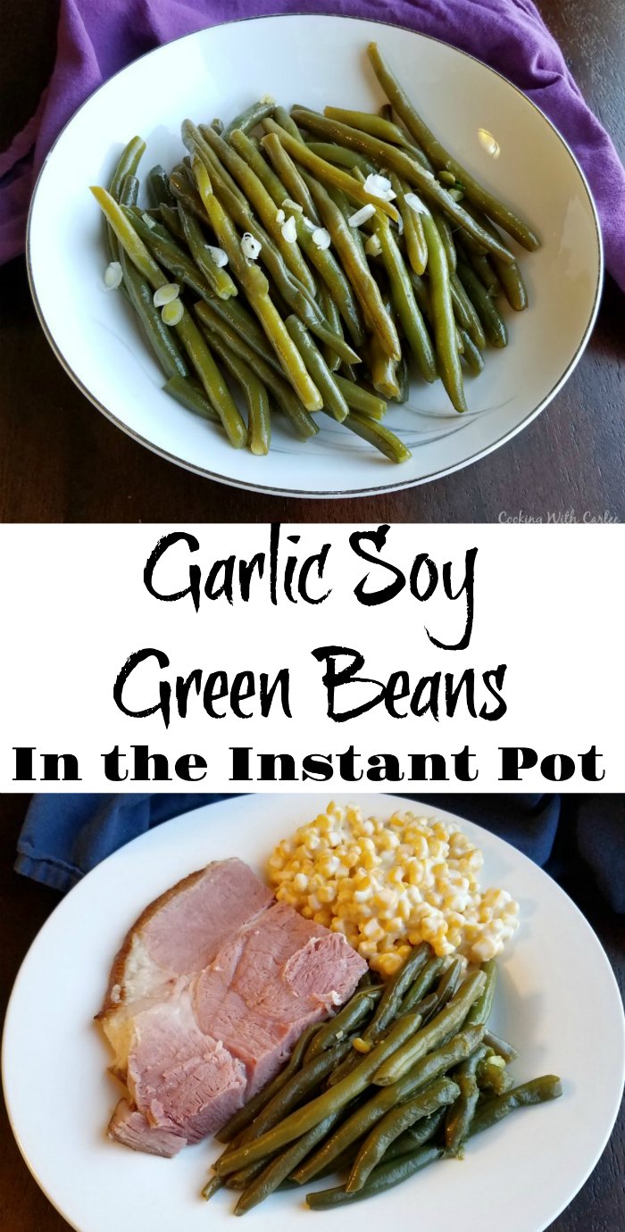 Instant Pot garlic soy green beans pin