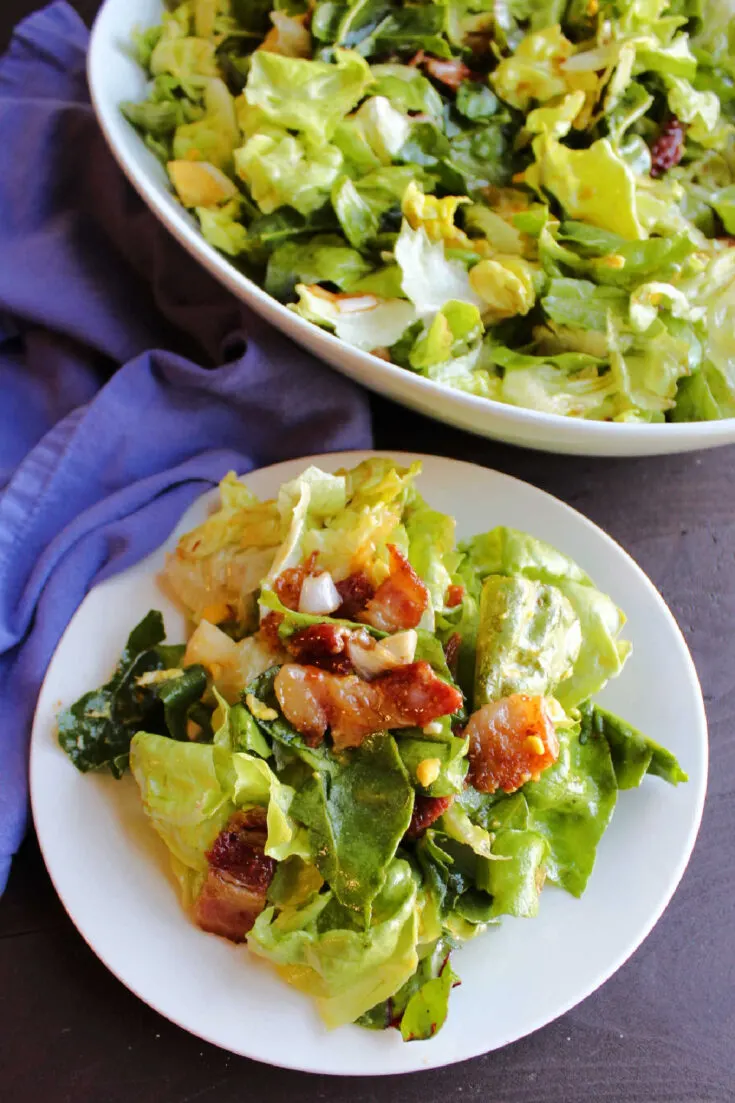 Wilted Lettuce Salad With Warm Bacon Dressing Cooking With Carlee