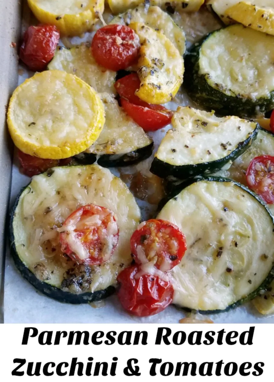 Turn those fresh summer vegetables into a delicious side dish the whole family with love. Parmesan roasted zucchini and tomatoes is simple and delicious!