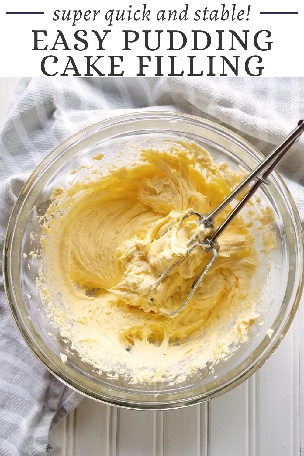 This thick and stable vanilla pudding is perfect for filling cakes, eclairs, cream puffs, donuts and more. Using this shortcut gives you Bavarian cream style filling in just minutes!