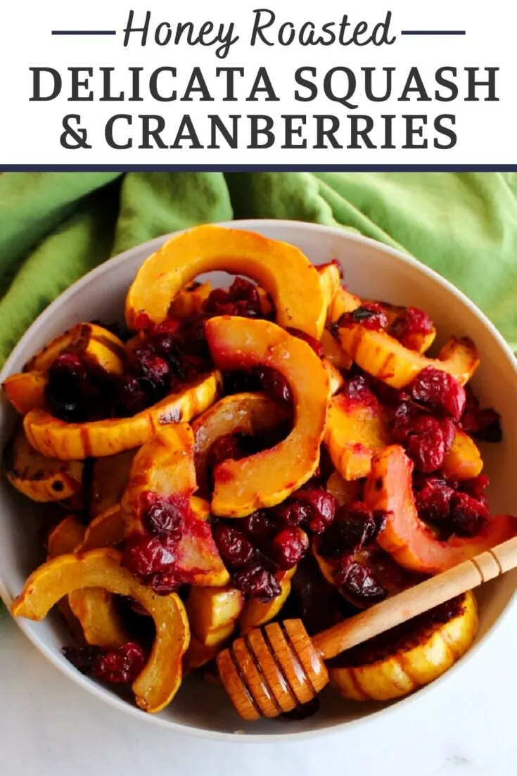 honey roasted delicata and cranberries
