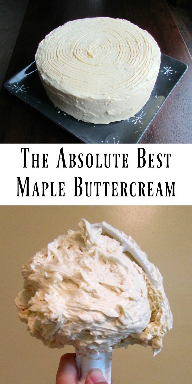This Maple Buttercream is the best ever! It's not too sweet and has just enough maple. It is cream, smooth and buttery in the best kind of way. You have to try it!
