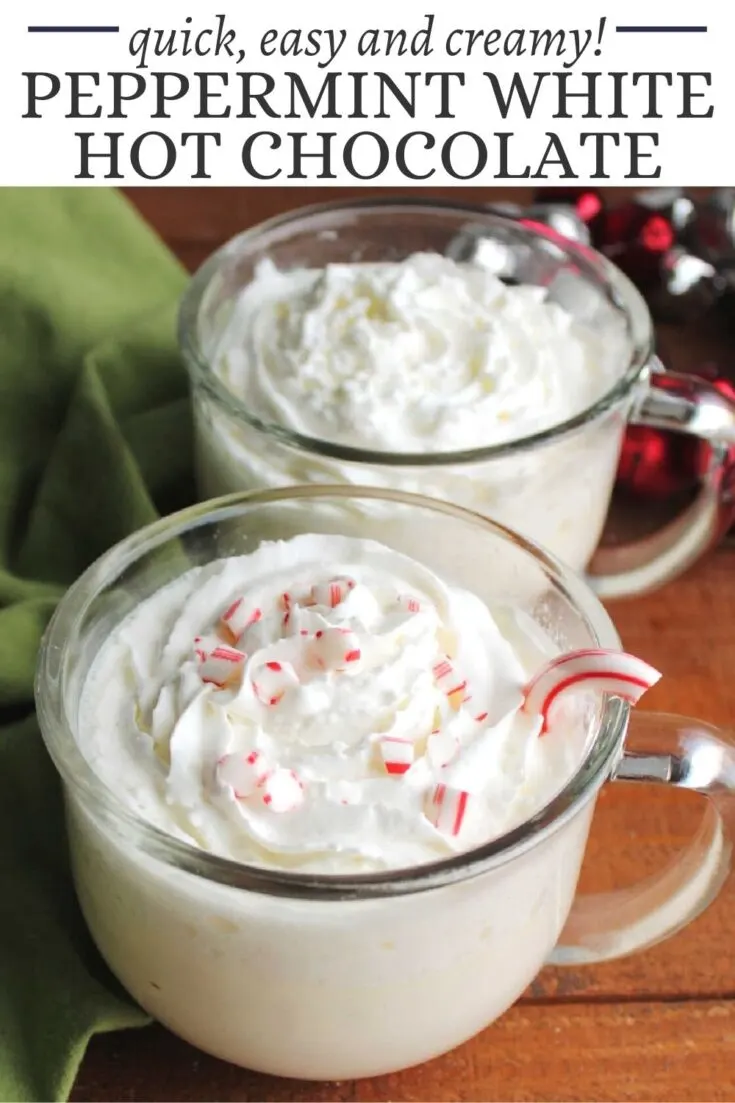 easy peppermint white hot chocolate