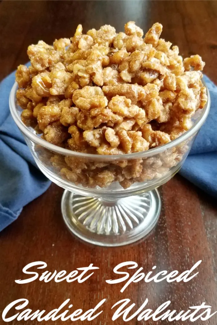 These delicious nuts just take a few ingredients and very little effort. They are flavored with cinnamon, cloves and nutmeg and remind me a bit of fall. Toss a handful in a salad or sprinkle them on your yogurt. They are great in oatmeal too.