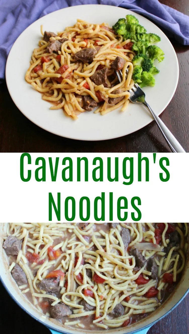 Are you looking for a new dinner recipe to feed you family? Look no further! Get your dutch oven out and stew some beef in a simple gravy and throw in some egg noodles. It will fill them up and have them coming back for more!