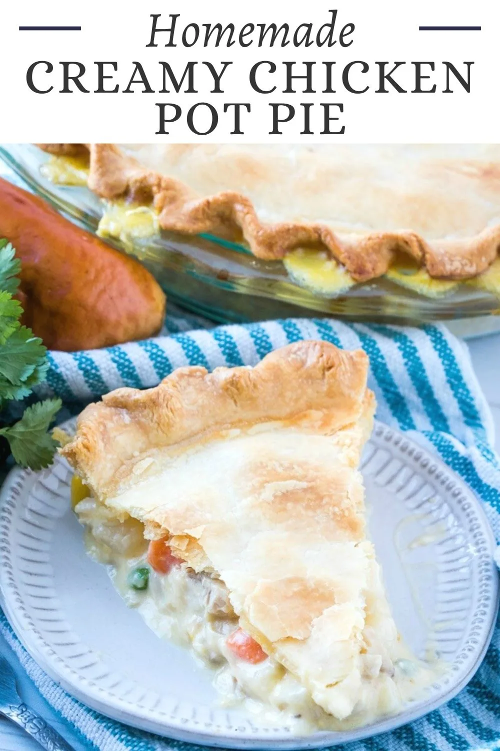 This homemade chicken pot pie recipe is one of our family favorites. The creamy chicken and vegetable filling is perfect in the buttery crust. It is a great way to get a warm meal on the table.