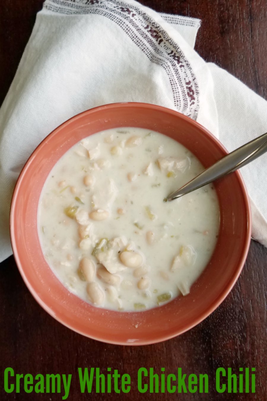 Creamy white chicken chili is a perfect cold weather meal. Make it for game day or any day to warm up from the inside out.
