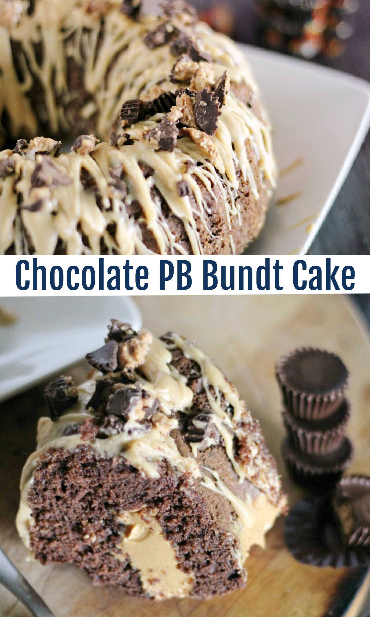 Enjoy the classic chocolate and peanut butter Reese’s peanut butter cup combo in bundt cake form. This poke cake is easy to make and will leave a lasting impression!