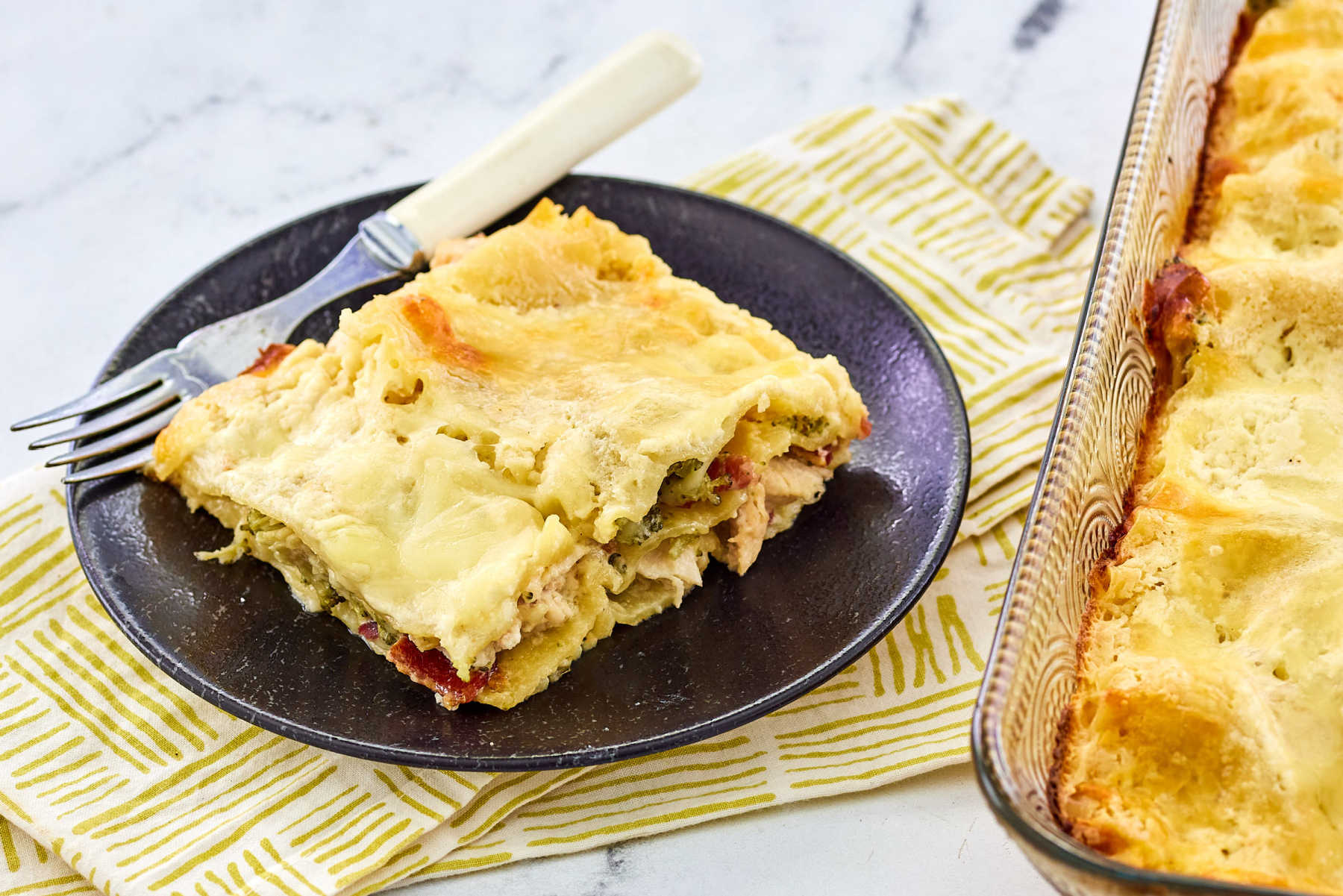 Chicken Broccoli Alfredo Lasagna - Cooking With Carlee