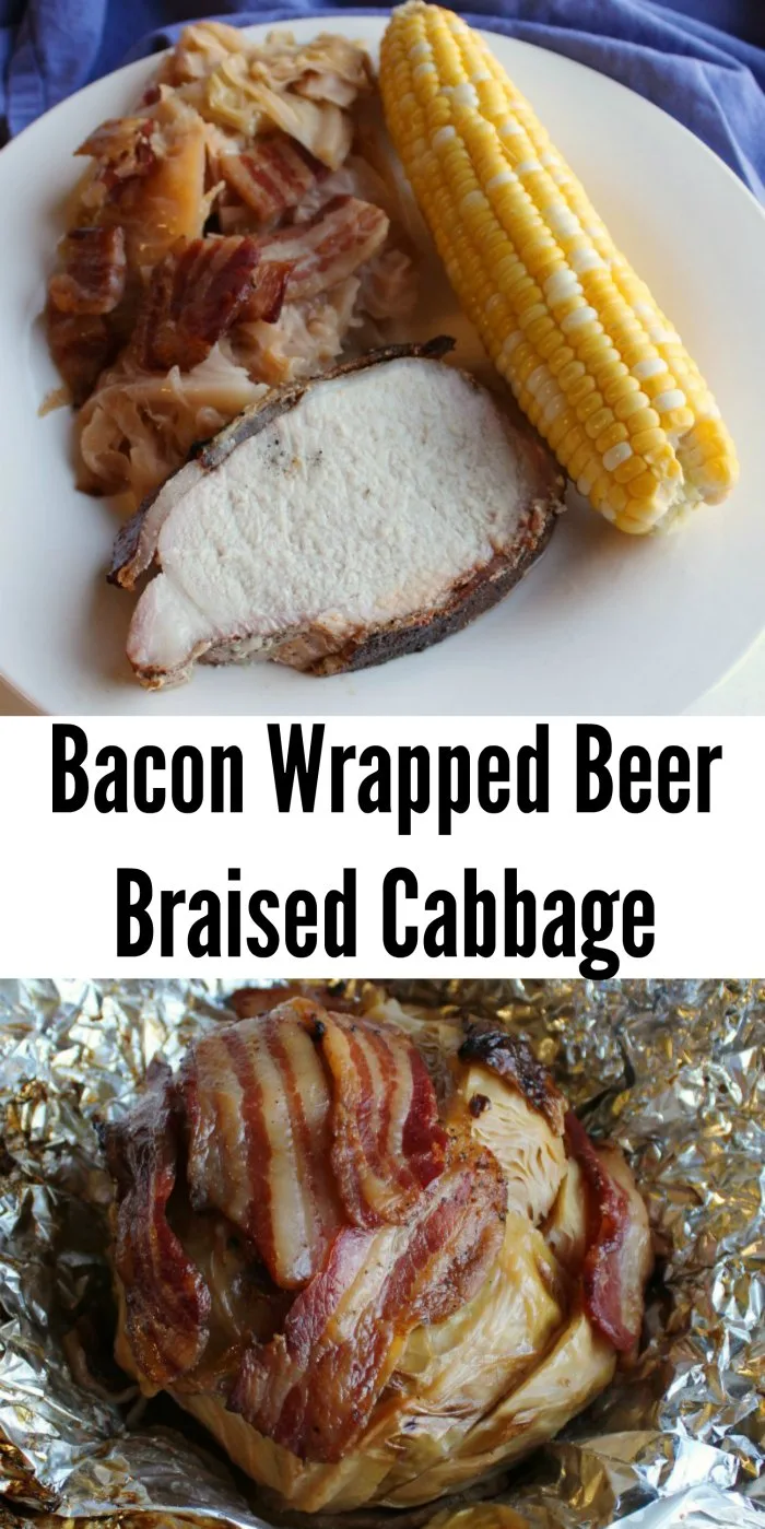 A whole head of cabbage wrapped in bacon and braised in beer is a thing of glory. Make it on the grill or in the oven for a flavorful side dish.