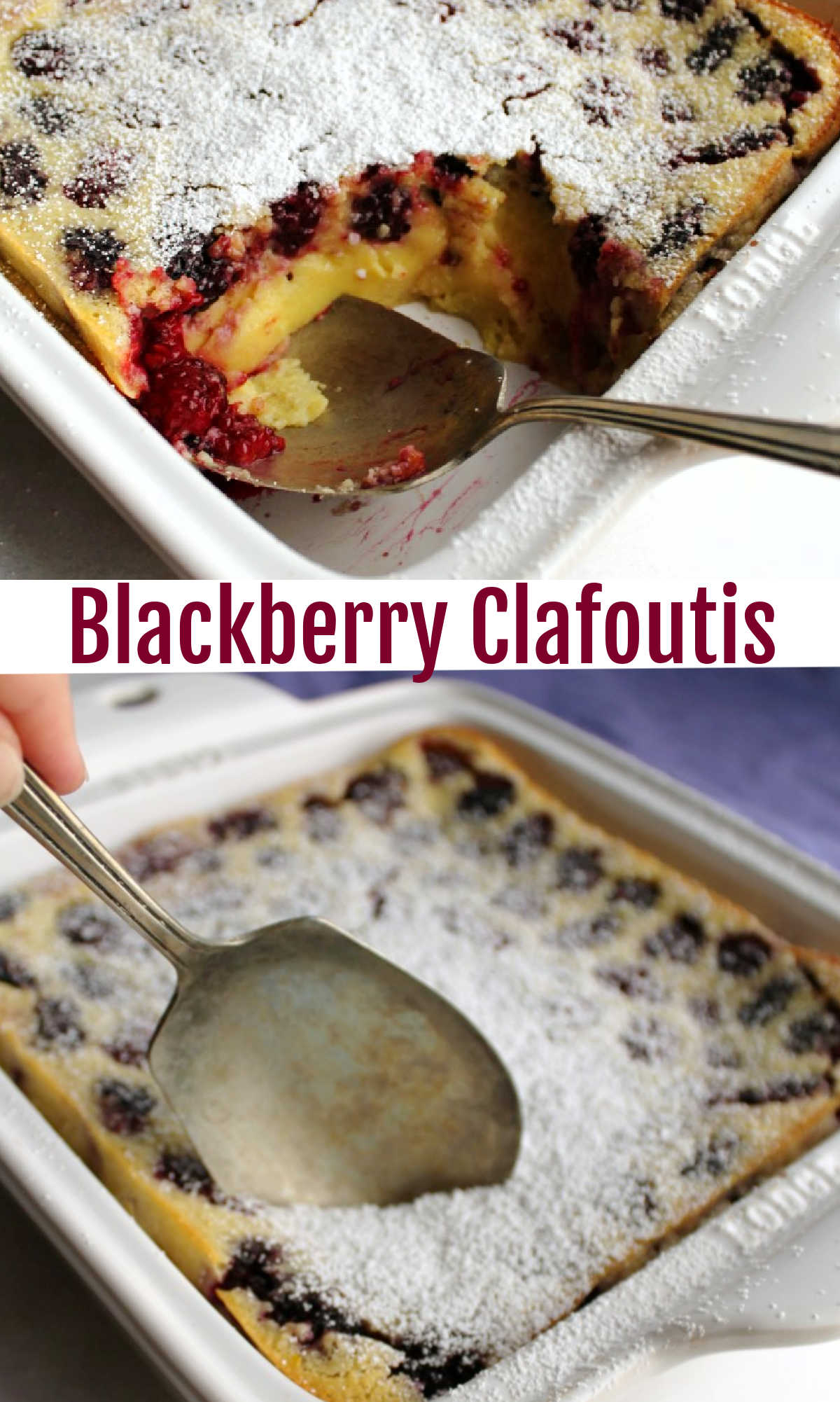 Have you ever tried clafoutis? To me it is like a cross between a custard and a dutch baby pancake. I swapped the usual cherries for blackberries and added a bit of lemon zest for brightness. The result would be a perfect brunch treat with a cup of coffee!
