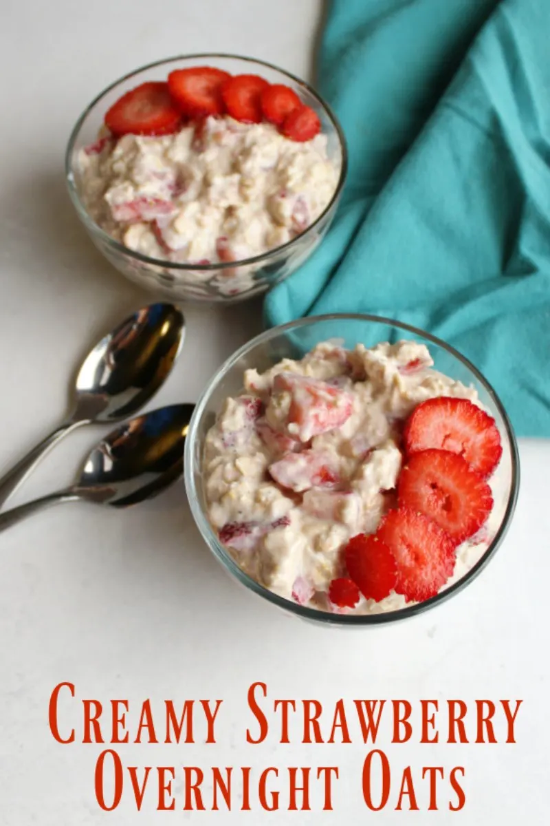 Busy mornings call for quick grab and go breakfasts. A jar of strawberries and cream overnight oatmeal is a tasty, nutritious, make-ahead option you’ll look forward to having.