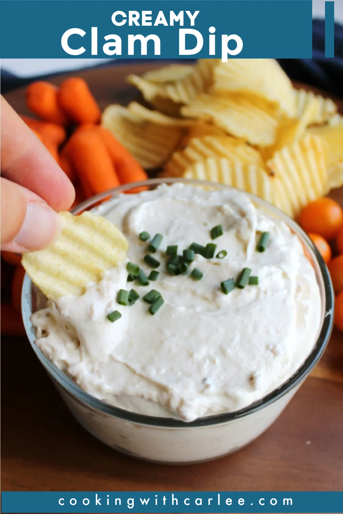 This creamy clam dip is a perfect party appetizer. It comes together quickly and is a perfect make ahead snack.