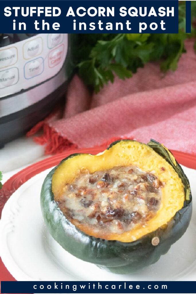 Acorn squash tastes even more fabulous when stuffed with buttery pecans, dates, and brown sugar goodness. Make it even faster with the help of an electric pressure cooker.