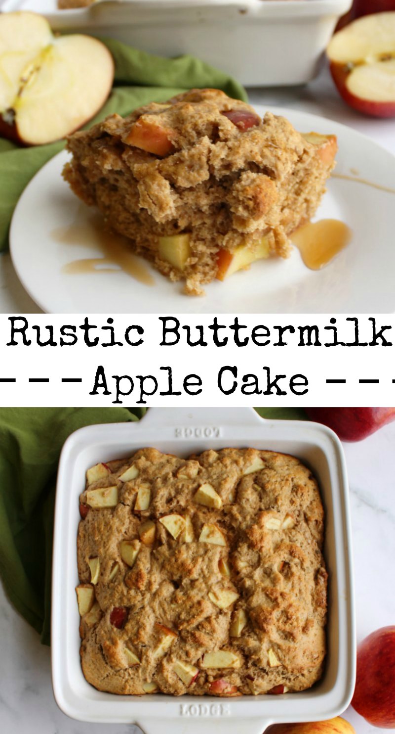 Loaded with fresh apples, this rustic buttermilk cake is easy to put together and absolutely fabulous to eat. Serve it as a coffee cake, snack cake or for an easy dessert.