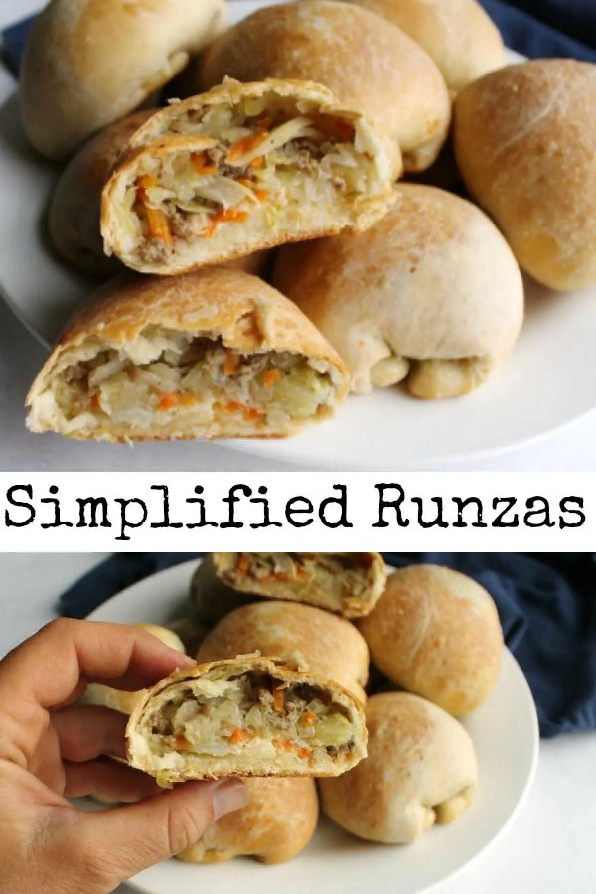 Soft butter bread stuffed with ground beef, cabbage and cheese make runzas delicious. This simplified recipe also makes them a lot quicker and easier!