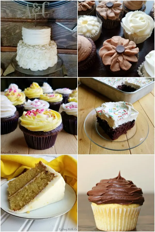 collage of frosting images