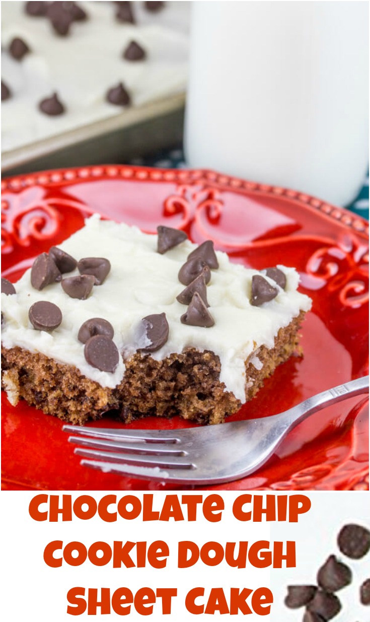 This chocolate chip cookie Dough Sheet Cake takes the one of my favorite guilty pleasures and turns it into a Texas style sheet cake. You are going to love it!