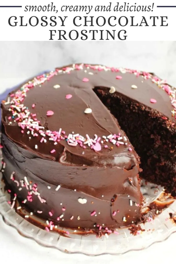 Glossy chocolate frosting