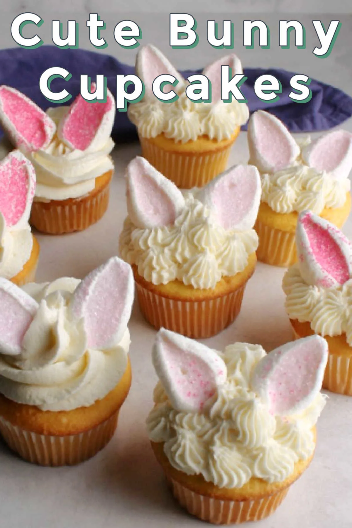 If you are looking for a cute and fun way to decorate cupcakes, you have come to the right place. These bunnies are so simple to make too, so you don’t have to worry if you don’t have expert level decorating skills. They are perfect for Easter, baby showers or even birthday parties so whip some up the next chance you get!