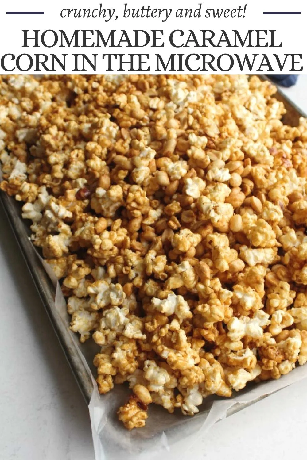 Making your own caramel corn doesn't have to be hard or time consuming. This recipe features a perfect buttery caramel coating for your popcorn that is set in the microwave. That makes the process fast and easy and the results are delicious!
