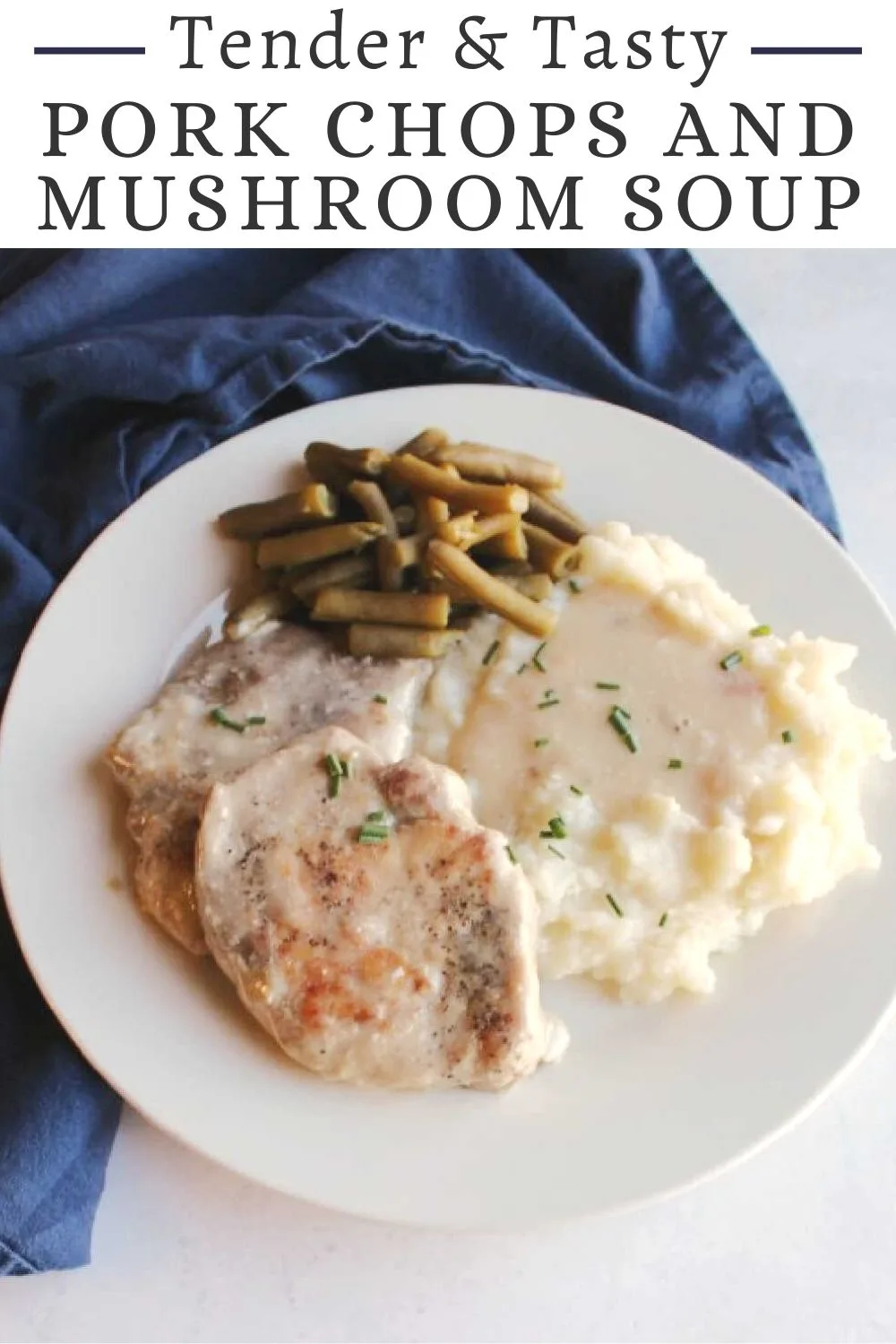 Super tender pork chops with a creamy mushroom gravy. This is comfort food at its finest and it is really quick and easy dinner to make.