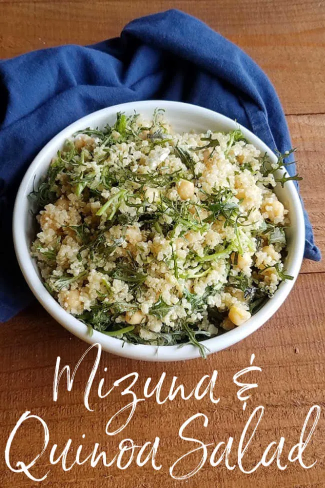   This Mediterranean style salad is loaded with the good stuff.  The hearty greens make it a perfect make ahead recipe. The quinoa and chickpeas add great protein and interest. A bit of feta adds that salty zing and the simple dressing brings it all together.