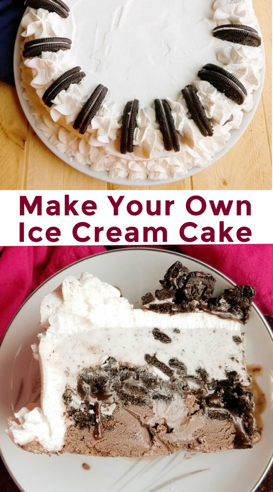 Make your own tasty chocolate crunch ice cream cake. It's an easy, fun and super delicious dessert!