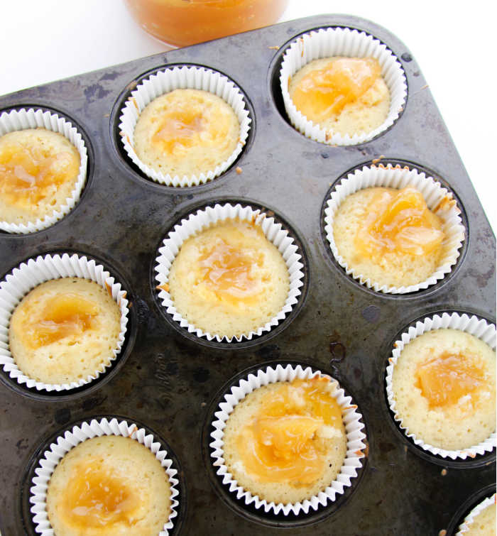 apple pie filling baked into cupcakes