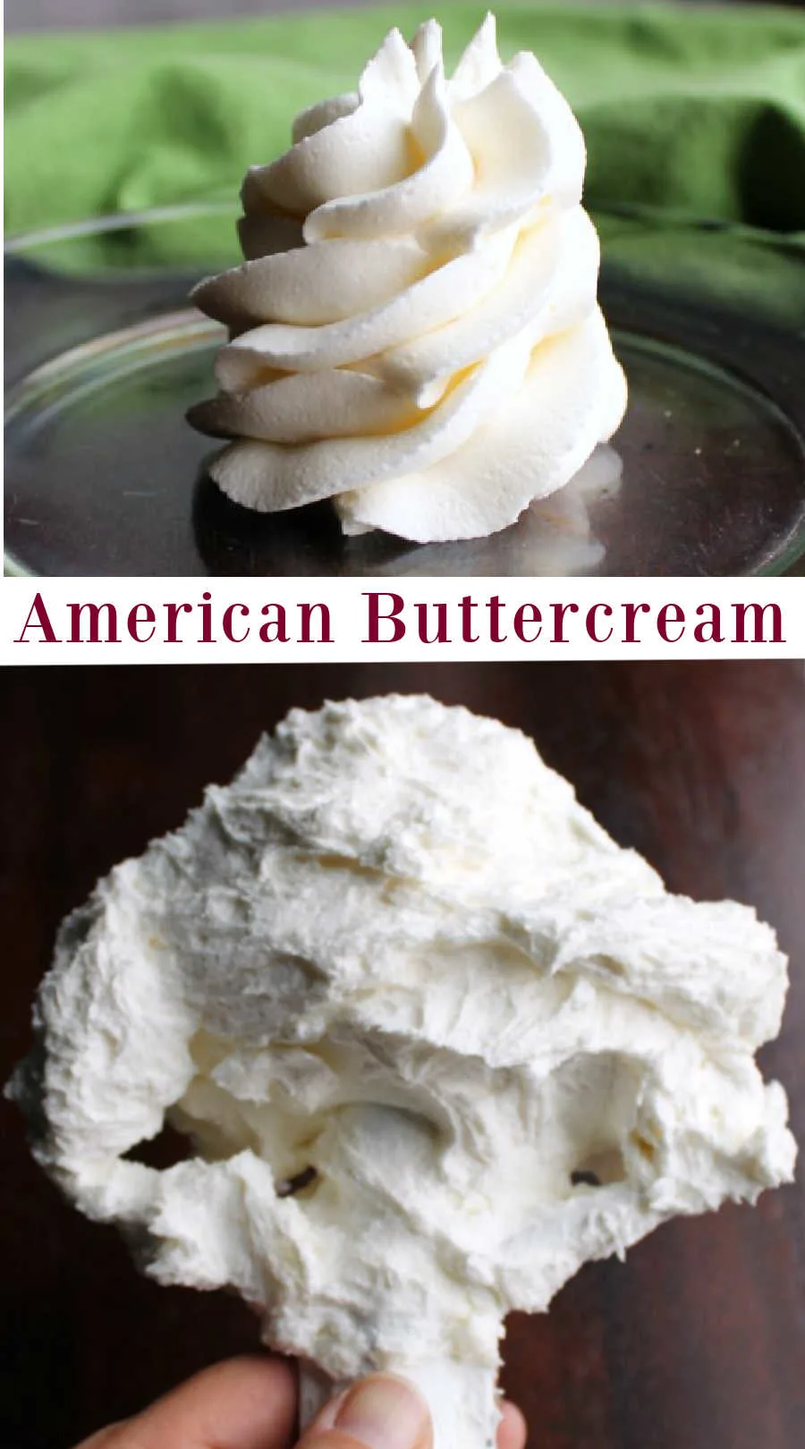 Homemade frosting is super simple to make and tastes so much better than those tubs.  If you are looking for an easy recipe with very few steps and only a handful of ingredients, American buttercream is for you. This frosting is perfect for piping shapes and borders, it spreads over cakes well too.  It is versatile and delicious too!
