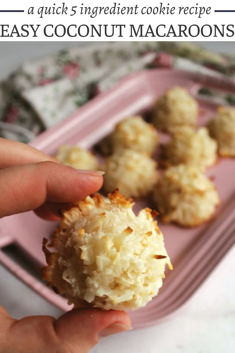 Chewy coconut macaroons are such a simple cookie to make. The dough comes together in just a couple of minutes and the goodness of sweetened condensed milk is baked right in!